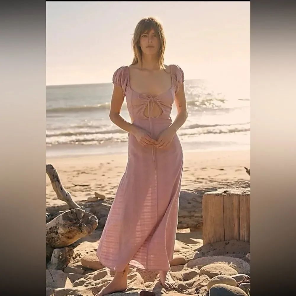 NWT FREE PEOPLE ENDLESS SUMMER EXTRA DOSE MIDI CUTOUT MIDI DRESS